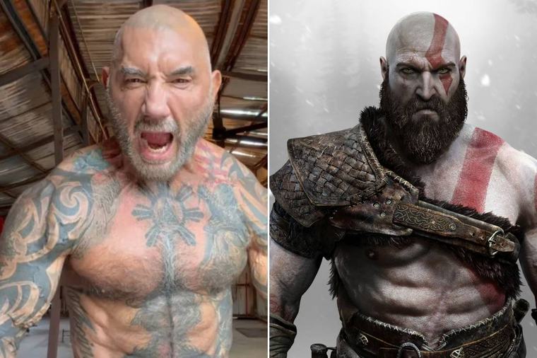 Dave Bautista mostra músculos para viver Kratos em 'God of War'