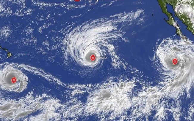 El Niño: três furacões atuam ao mesmo tempo no Pacífico