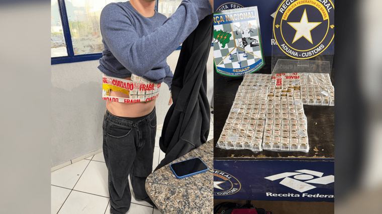 Receita realiza quatro abordagens com apreensão na Ponte da Amizade