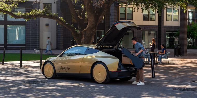 Tesla lança Cybercab, táxi sem motorista, volante e pedais