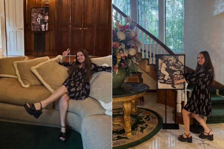 Fã brasileira de Michael Jackson visita mansão da família ao lado dos filhos do cantor