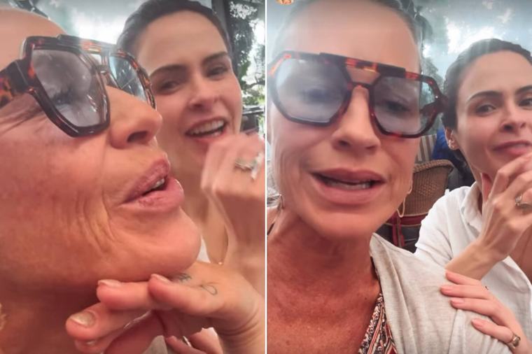 Luana Piovani e Ana Paula Renault se encontram e brincam: 'Duas bravas'