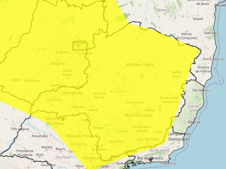 INMET emite alerta de 'tempestade' para 129 cidades do Norte, Centro e Noroeste de MG